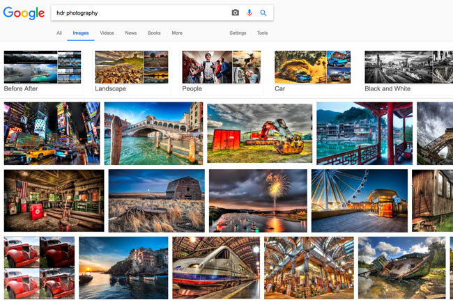 Google search result for hdr photography